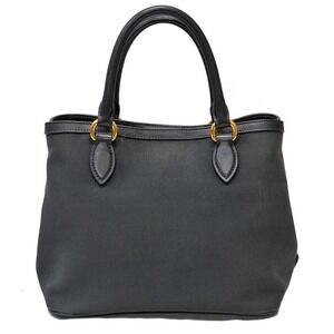 Prada Canvas Black Tote Leather Jacquard Bag Logo